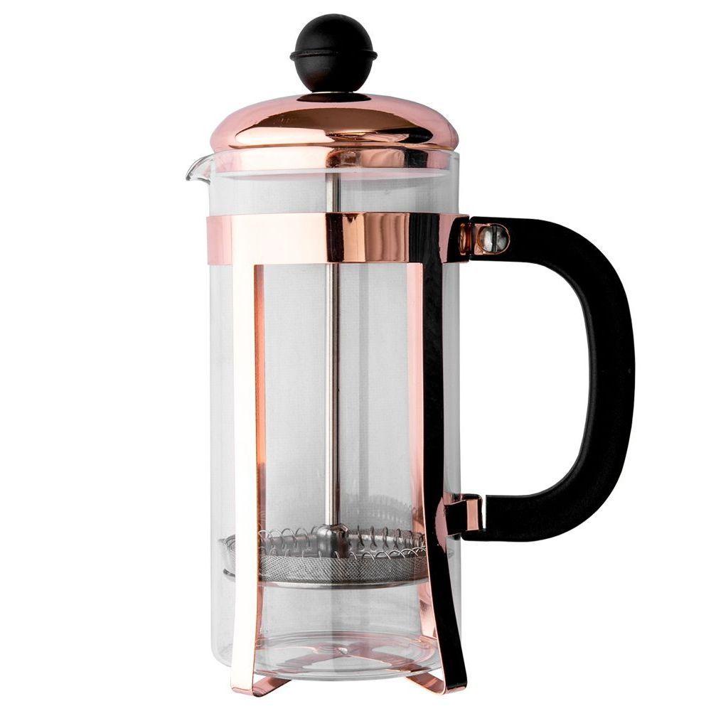 Cafeteira Prensa Francesa Cremeira Rose Café Aço Inox 600 Ml