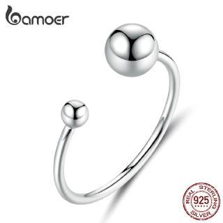 BAMOER 925 Silver Fashion Rings Size Ball SCR575