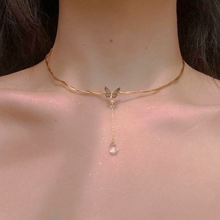 Gargantilha Com Borboleta Colar De Clavícula Feminino