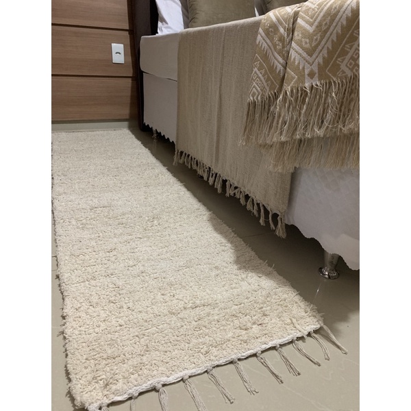Tapete Passadeira BOHO 0,50x2,00, ou 1,50X2,00. 100% algodão. Grosso, Pesado e muito macio. em Oferta na Shopee