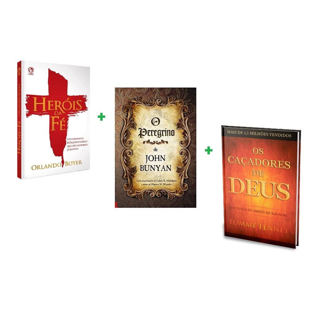 Kit 3 Livros Peregrino + Caçadores de Deus + Heróis da Fé em Oferta na Shopee