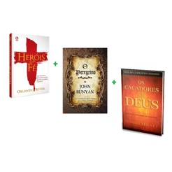 Kit 3 Livros Peregrino + Caçadores de Deus + Heróis da Fé