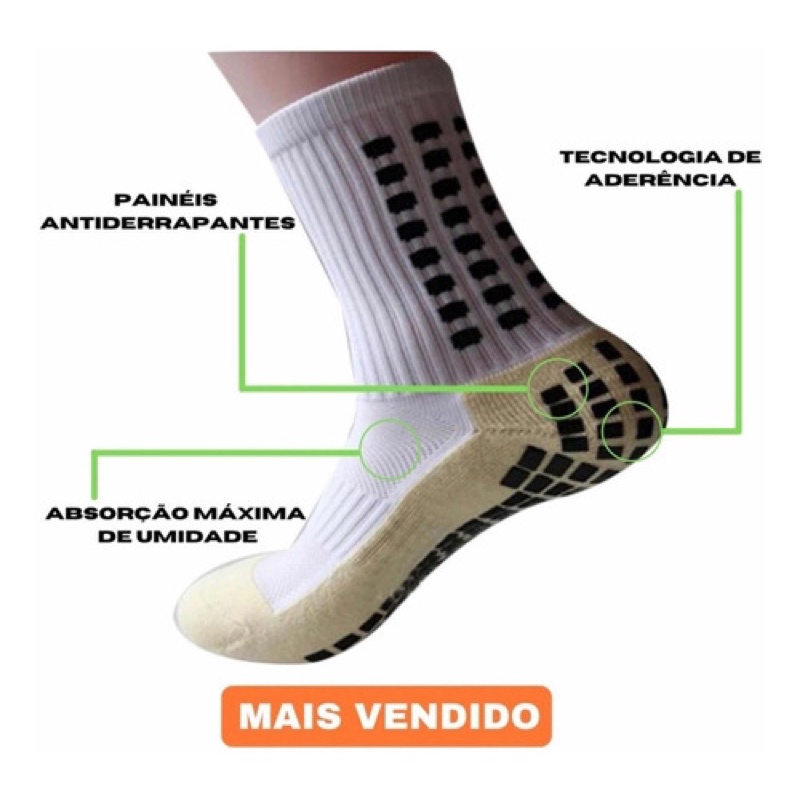 Meia de Futebol Antiderrapante ProSocks Trusox