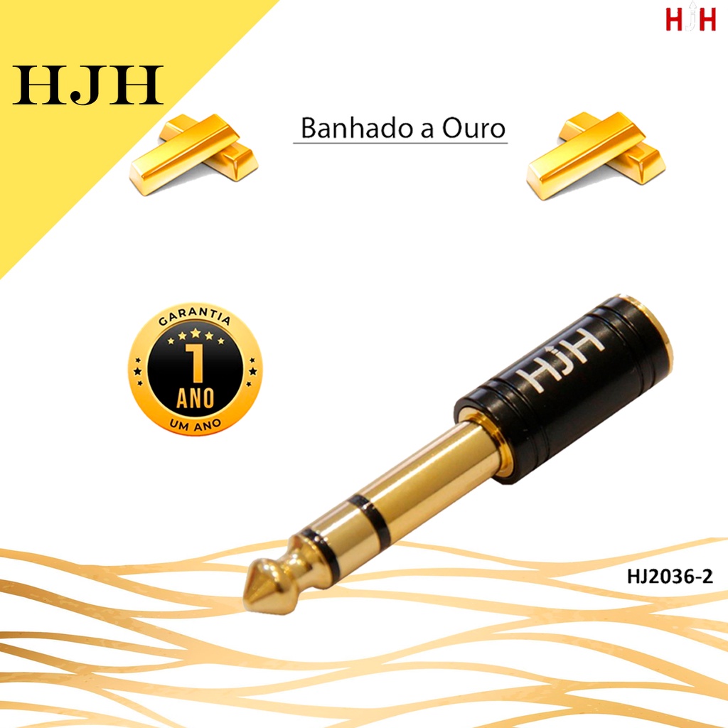 Plug Conector Stéreo P2/P10 HJH- HJ 2036-2 em Oferta na Shopee
