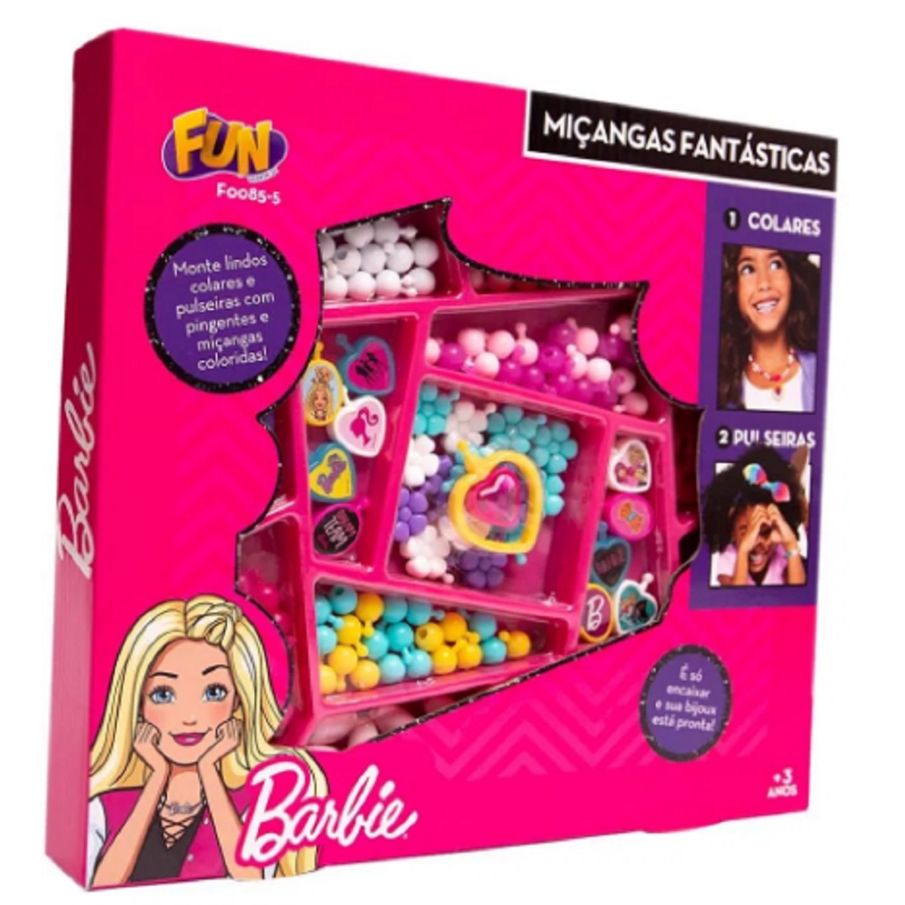 Kit Miçangas Fantásticas Colares E Pulseiras Barbie F00855 - Fun em Oferta na Shopee