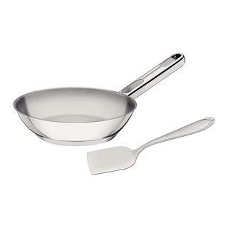 Frigideira Tramontina Aço Inox Fundo Triplo Allegra 24 cm 2,1 L + Espátula