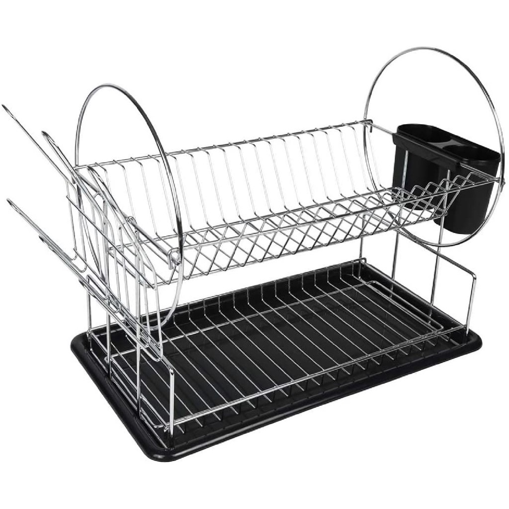 Escorredor de Louça Maggiore Preto 2 Andares 008217 Mor em Oferta na Shopee