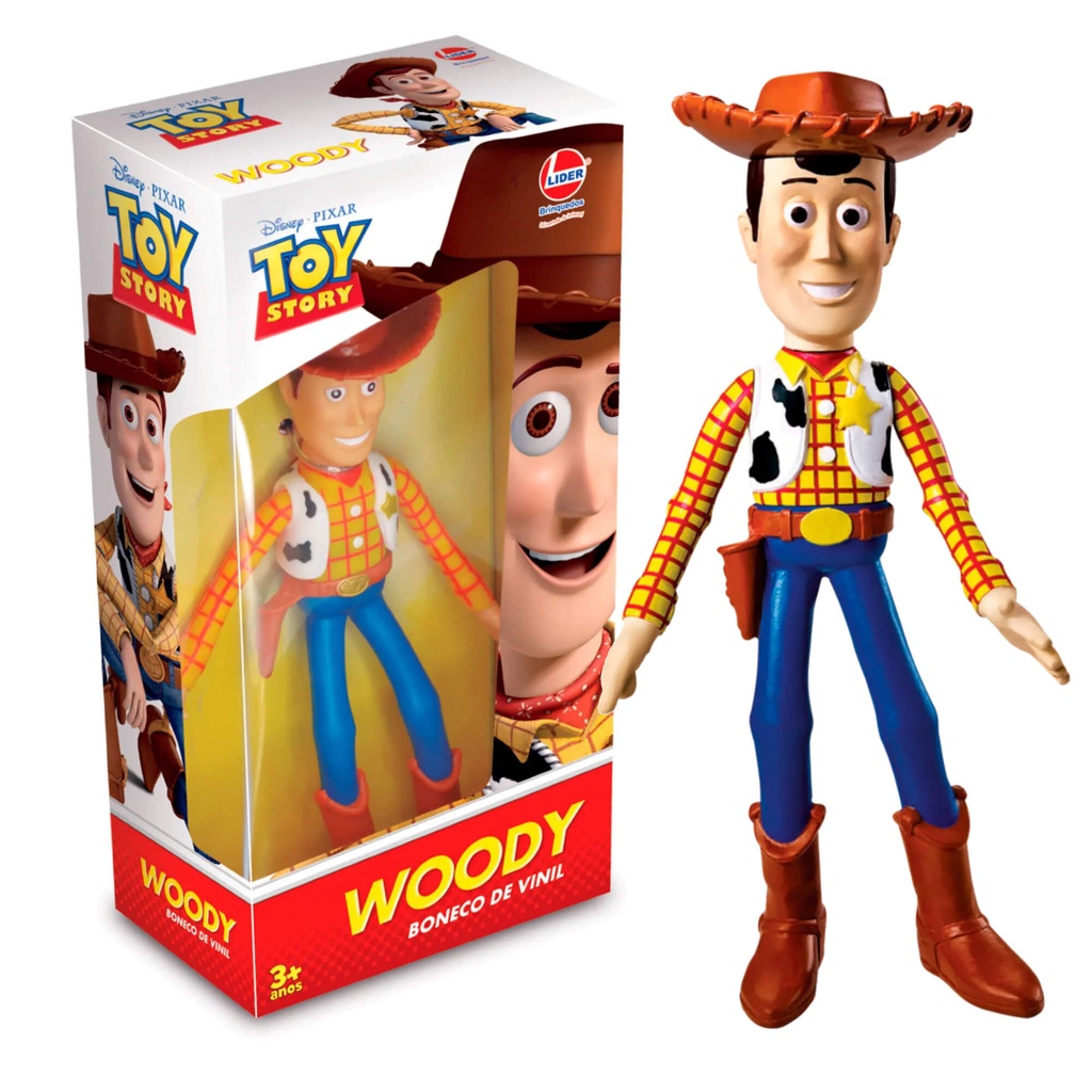Brinquedo para Criança Boneco Vinil Woody Toy Story Fácil de Limpar Colecionável Diversão Brincadeira - Lider 2588 em Oferta na Shopee