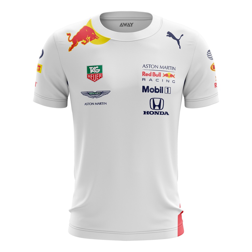 Camisa Camiseta Red Bull Formula 1 F1 Max Verstappen RBR branca