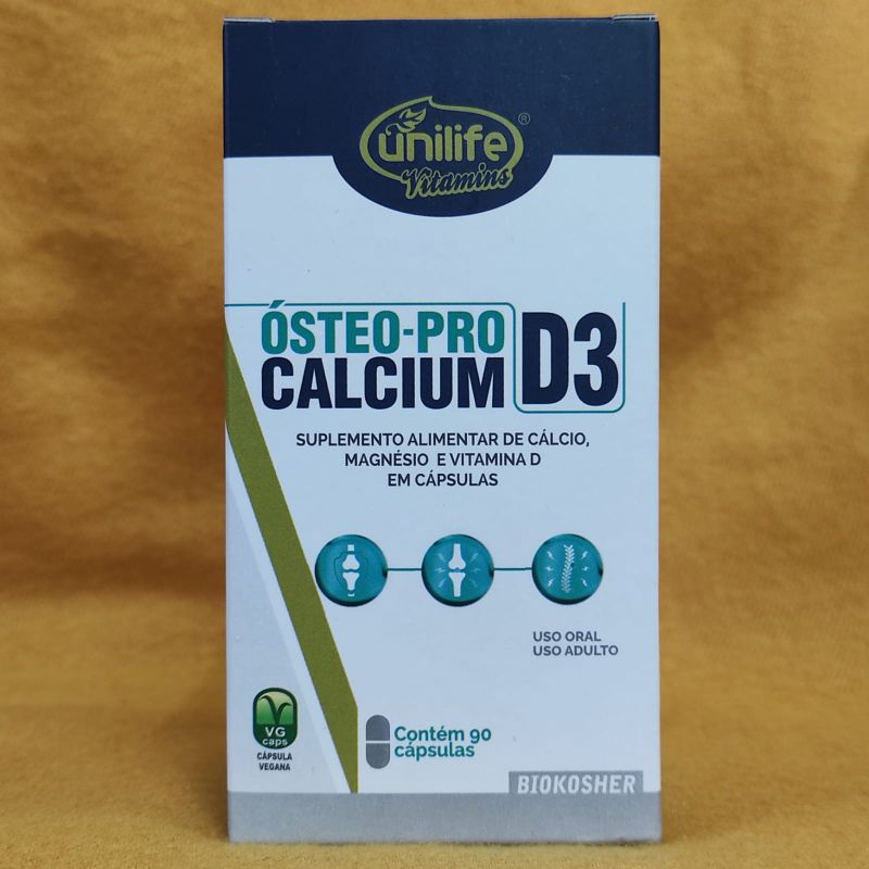 ÓSTEO PRÓ CALCIUM D3 90 cápsulas (Unilife) UNIDADE [ cálcio,magnésio e vitamina D ]