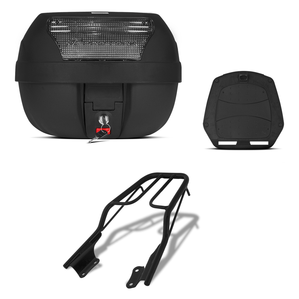 Baú Bauleto Motoboy Smartbox 2 28 Litros + Bagageiro CB 250 Twister 2015 a 2018 Pro Tork · foto 2