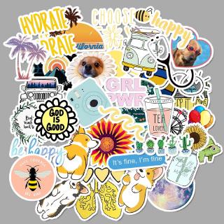 50pcs/pack ins Style Fashion Cute Graffiti Stickers for Luggage Snowboard Car Fridge Laptop Stickers