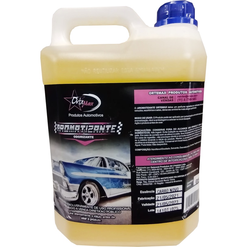 Aromatizante Odorizante Cheirinho Liquido Carro Novo 5 Litros - Ortemax