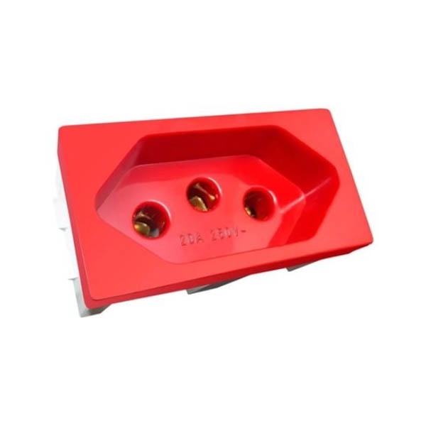 Modulo Tomada Vermelho 10A Home 10375-6 Blux em Oferta na Shopee