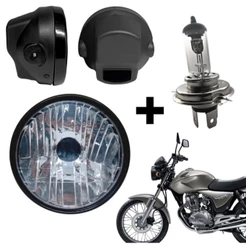 Farol completo com Lâmpada Motos titan cg Fan 125-150 anos 2000 a 2013