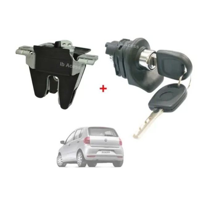 Kit Cilindro Miolo Fechadura Mecânico Porta Mala Fox 03 A 09 Automotivo