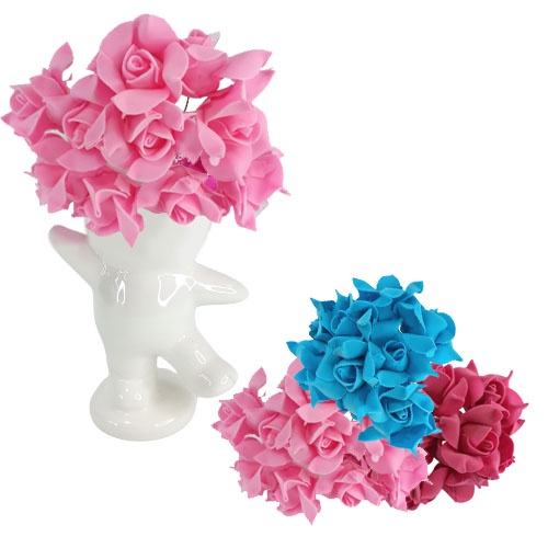 Kit Com 3 Buquês de Flores Artificiais de EVA sem tule - CR3164