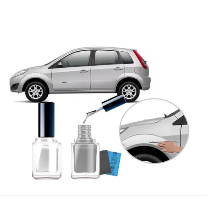 Tinta tira risco cor Prata Enseada Ford Ka Fiesta Ecosport 2003 até 2014