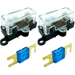 2 Porta Fusível Midi Som Automotivo e 2 Fusíveis 60 Amperes Sistemas Elétricos Som Automotivo