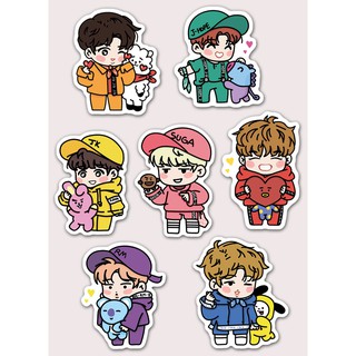 Kit Ímãs BTS - 7 unidades (RM, Jin, SUGA, J-Hope, Jimin, V e Jungkook)