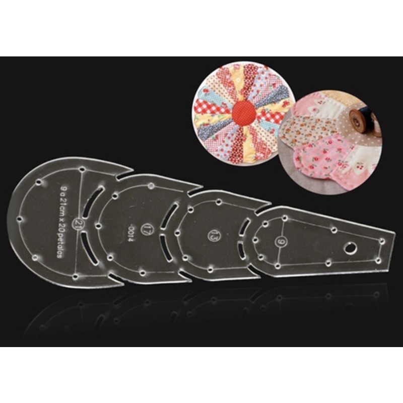 Regua Costura Gabarito Dresden Plate 20 Petalas Patchwork Promoção pachwork br