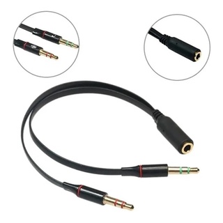 Cabo Adaptador P3 Femea Headset Para 2 P2 M Audio Microfone
