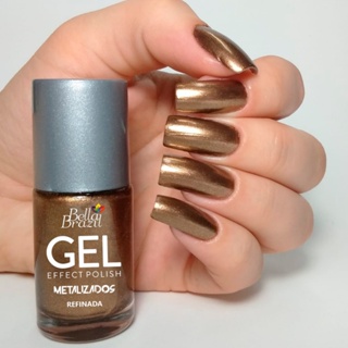 Esmalte Efeito Gel 212 Refinada - Bella Brazil Coleção Metalizado 9ml em Oferta na Shopee