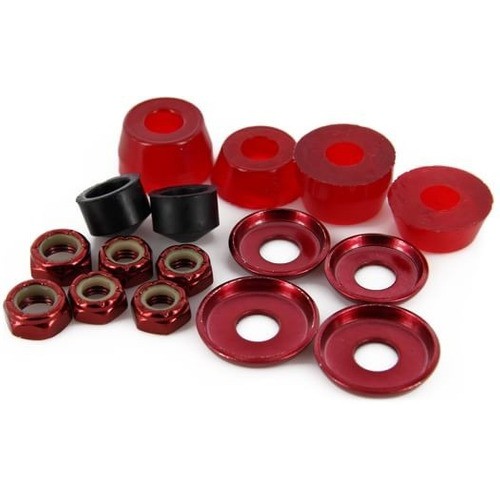 Kit Rebuid Thunder 90a Macio Vermelho Truck Skate Importado Amortecedor Chupeta Arruela