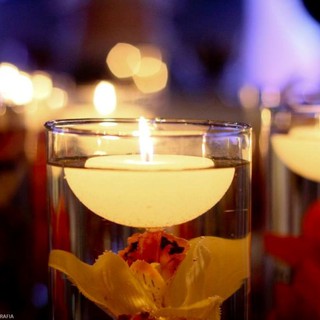 5 Velas Flutuantes Meia Bola - Artesanal, Decoração, Festa, Evento, Jantar Romântico