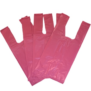 Sacola Plástica Reforçada Rosa 50x60cm - 100 Unidades