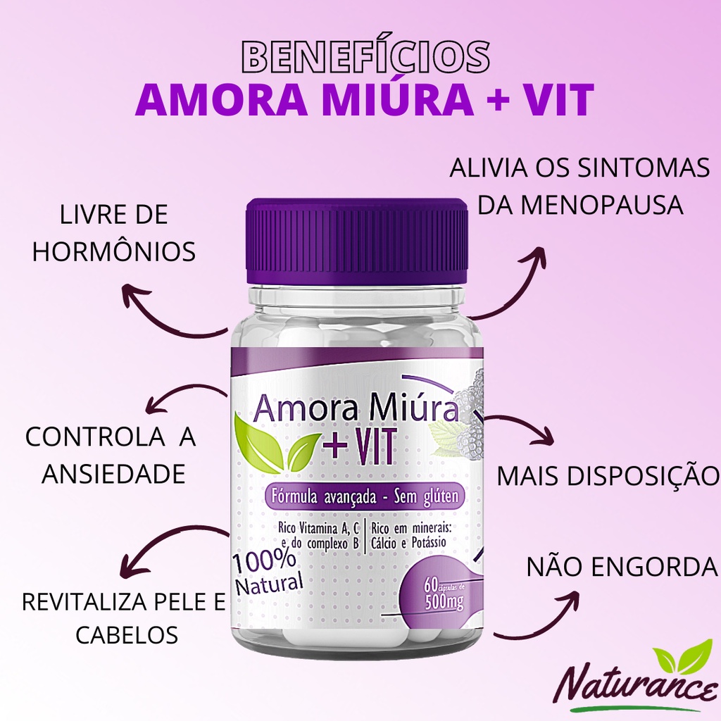 Amora Miura + VIT 60 cápsulas - Naturance Brasil | Shopee Brasil