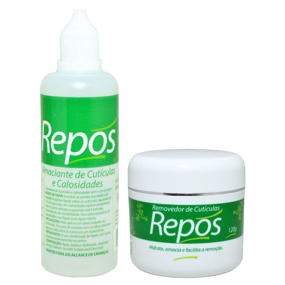 Repos Kit Amaciante de Cutículas e Calosidades 150ml + Removedor de Cutículas 120g em Oferta na Shopee