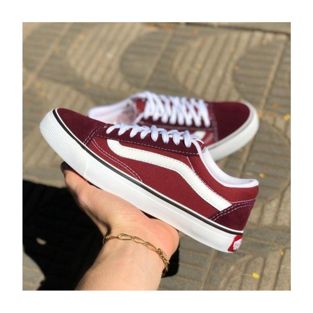 tenis vans bordo feminino