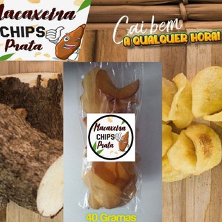 Macaxeira (mandioca ou aipim) Chips prata kit 10 unidades 40 gramas