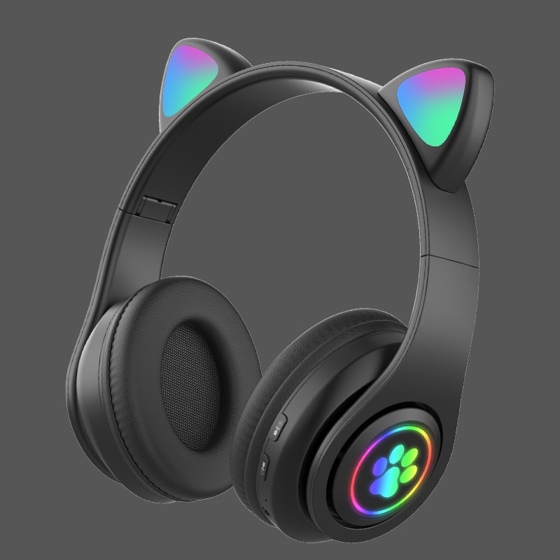 Fone De Ouvido Gatinho Bluetooth Rgb Com Microfone Chamada Fone Orelha De Gato Gatinho Cat 5.0 Bluetooth Ear Com Led Rgb Headphone