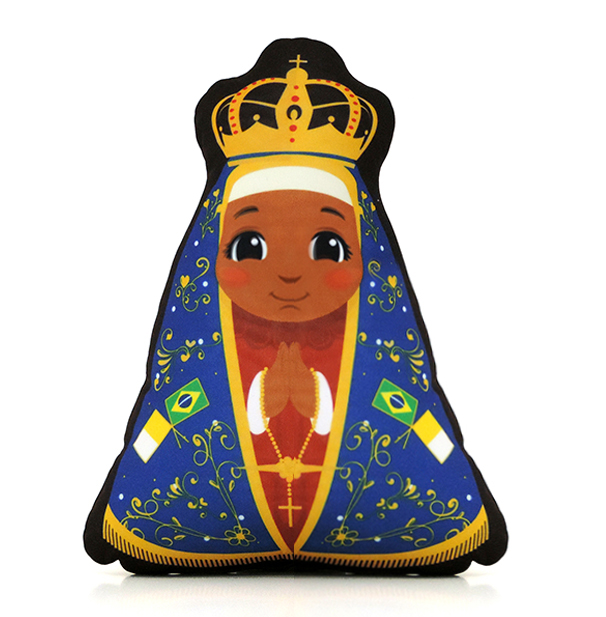 Almofada Boneco Nossa Senhora Aparecida Mod.02  – Presente Católico Infantil – Decoração Religiosa