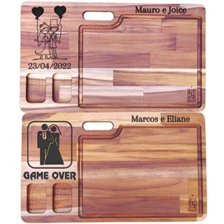 Tábua de Churrasco Personalizada Casamento Casal Presente Cozinha Noivos Nome Cortar em Oferta na Shopee