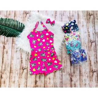 5 Macaquinhos de Alcinha com Lacinhos de Cabelo! Preço de Atacado! Roupa Infantil!