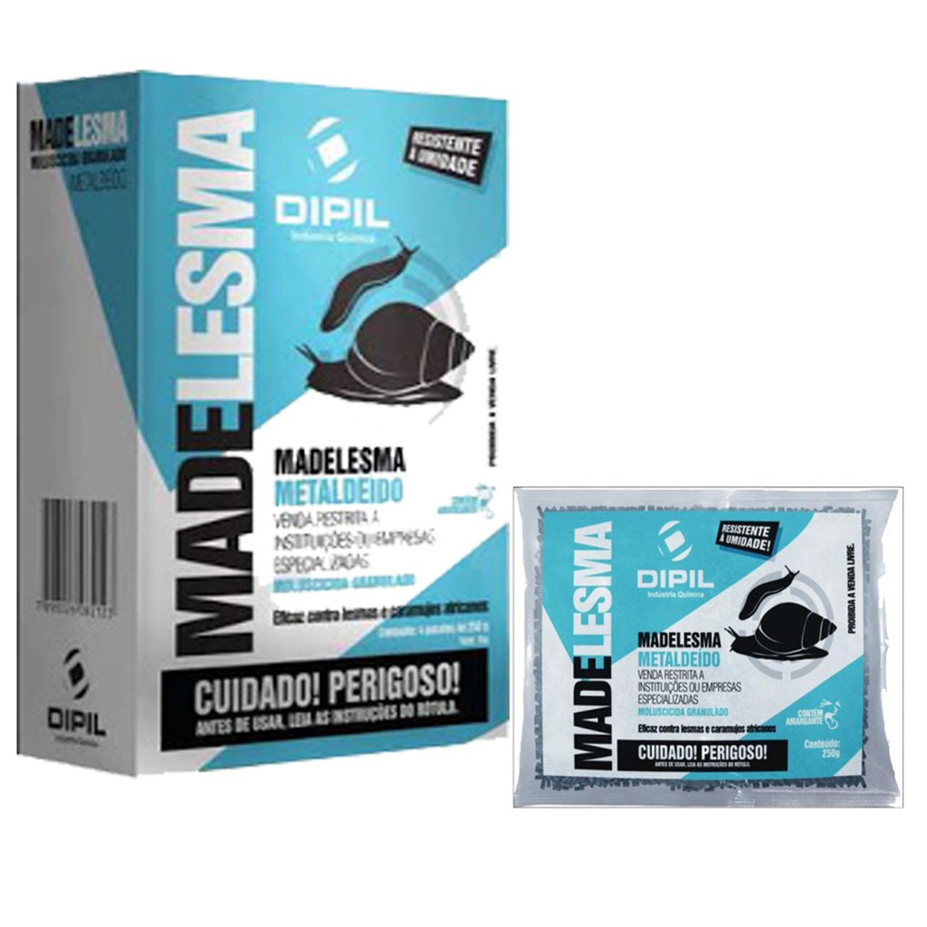 Madelesma 250g Controle de Lemas e Caramujo Resistente a umidade - Dipil