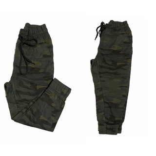 Calça Masculina Jogger Menino Infantil Camuflada Militar Com Elastico
