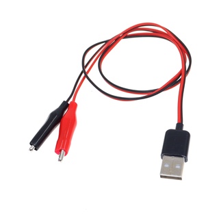 Grampos De Teste Jacaré Braçadeira Para USB Macho Feminino Conector Do Fio Adaptador De Alimentação 58 Cm Cabo Vermelho E Preto