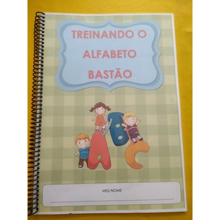 Caderno de caligrafia em letra bastão