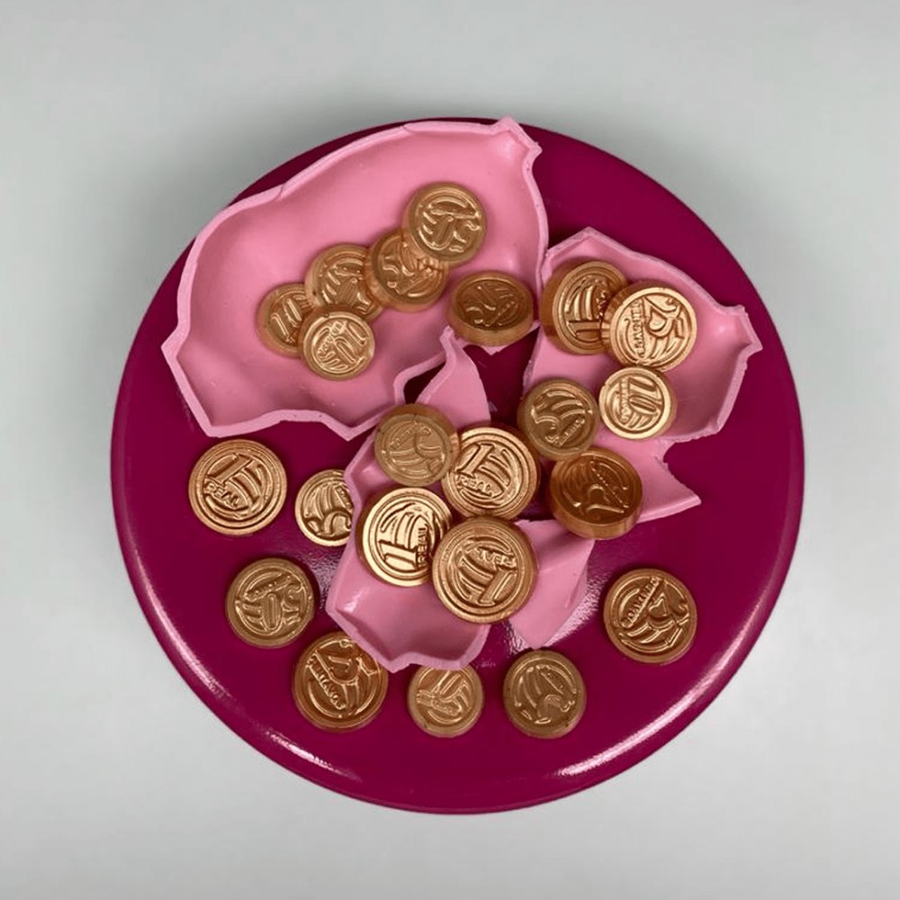 FORMA SIMPLES MOEDAS DE CHOCOLATE CÓD.:9981 - (M7) EM ACETATO BWB PARA BOMBOM, DOCES DE CHOCOLATE E CONFEITARIA. - Home & Living