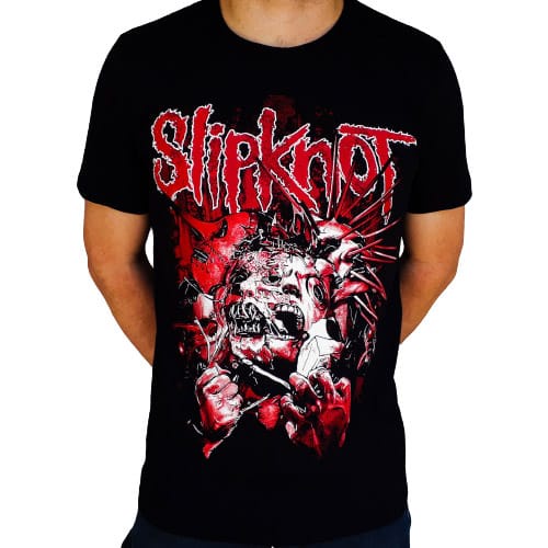 Camiseta Slipknot rosto 100 Algod o bomber Corre Que Ta Baratinho