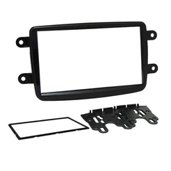 Moldura 2 Din Renault Kwid, Captur, Duster, Sandero, Logan - Black Piano