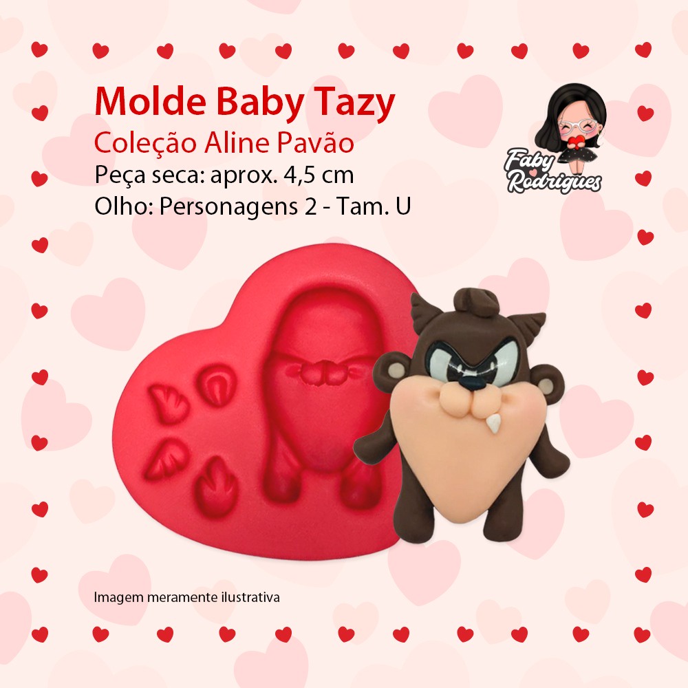 Molde De Silicone Baby Tazy - Aline Pavão em Oferta na Shopee