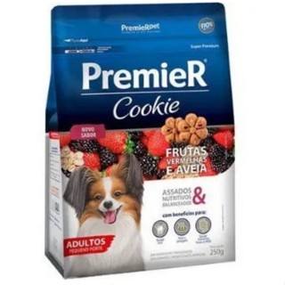 Petisco Premier Cookie Cães Adultos Frutas Vermelhas E Aveia 250 G em Oferta na Shopee