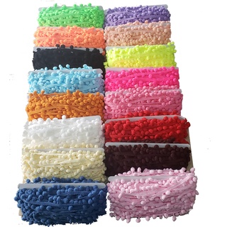 Fita Grelot Pompom Rolo Com 25 Metros Varias Cores 30mm