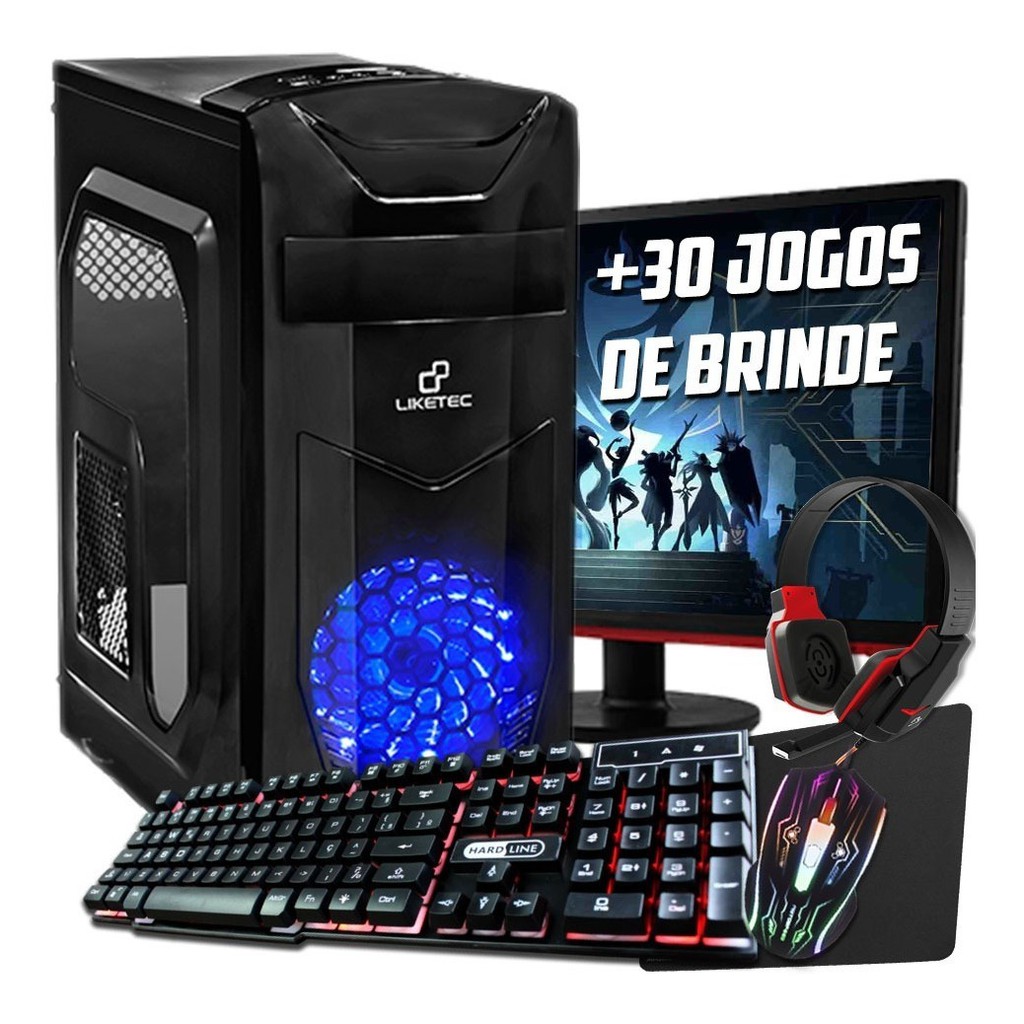Pc Completo Gamer Com Tela De 15  Lcd! Frete Gratis!