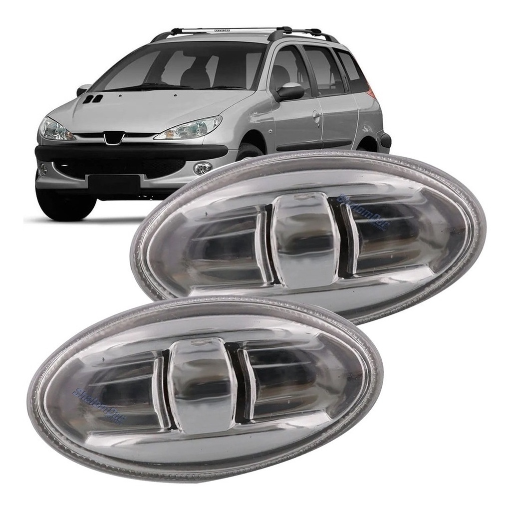 Par Lanterna Lateral Pisca Paralama Peugeot 206 207 307 C3